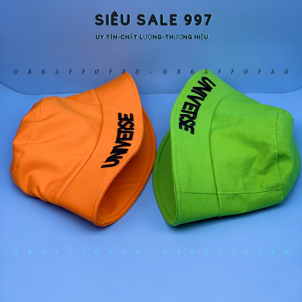 MŨ BUCKET UNIVERS THÊU CHỮ NGANG VÀNH CAO CẤP THỜI TRANG NAM VÀ NỮ