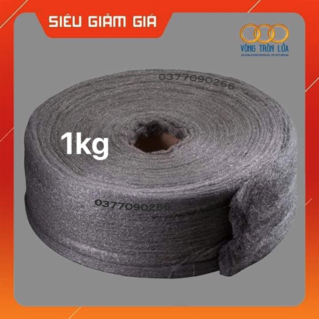 Steel Wool, Bùi Nhùi Thép Cuộn 1KG SIÊU DÀY [Đánh Bóng, Phơi Sáng]