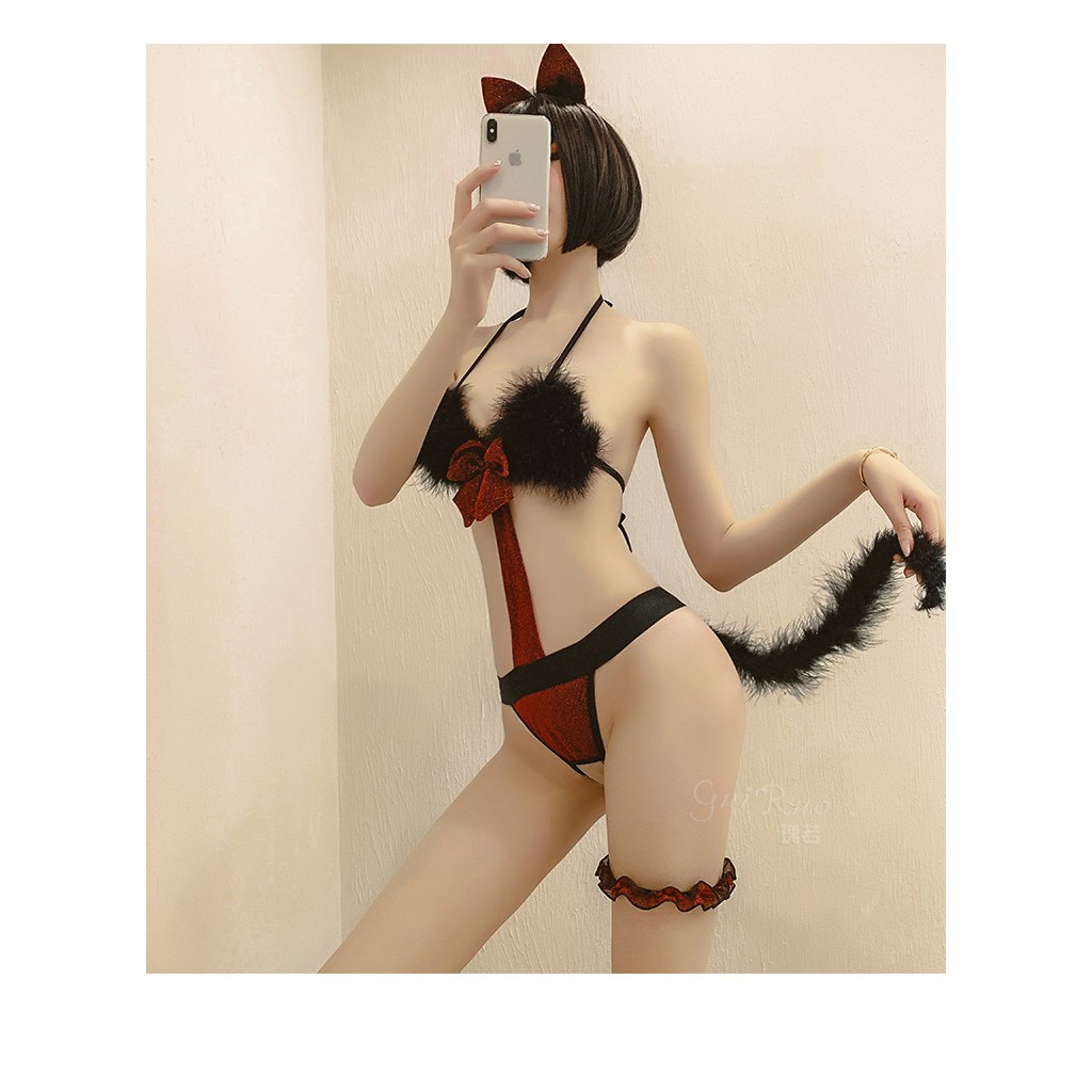 Cosplay miêu nữ sexy, đồ ngủ liền thân hóa trang cô nàng mèo đáng yêu gợi cảm TK3093 | WebRaoVat - webraovat.net.vn