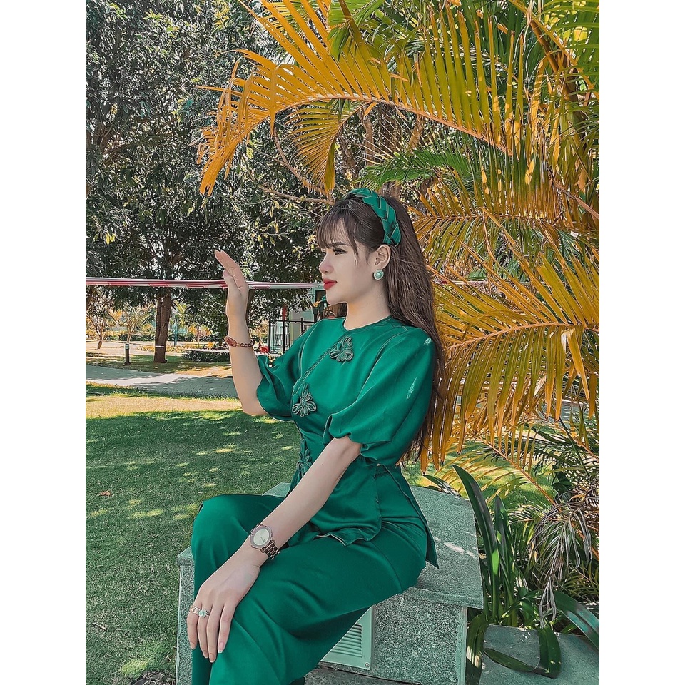 Mẫu Đồ Lam Đi Chùa Tay Phồng Nút Tàu Hoa ,Vải Lụa Nhật,Đỏ,Vàng,Xanh,Trắng