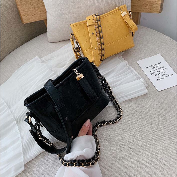 Túi Xách Nữ 💖𝐅𝐑𝐄𝐄 𝐒𝐇𝐈𝐏💖 Túi Đeo Chéo Nữ Chất Da Vân Cá Sấu Hàng Cao Cấp Size 21CM (TDC-71)