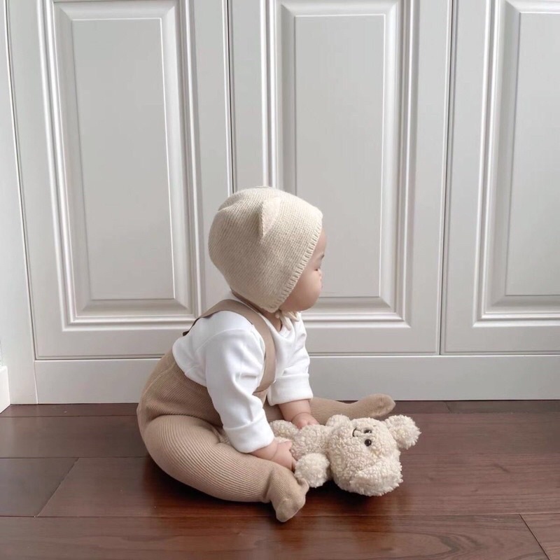 Mũ Len Jiwoo Tai Mèo Cho Bé Trai Và Bé Gái Từ 9 Tháng - 4 Tuổi