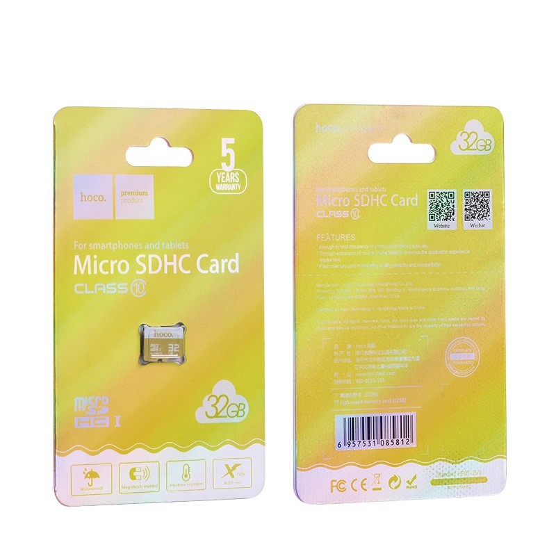 Thẻ nhớ microSD 32GB Hoco Class 10  Chất lượng tốt-Tốc độ cao-Bền bì thích hợp Camera ip-Điện Thoại-Loa nhạc-Sp Kinh tế