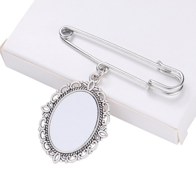 Ghim Cài Áo Hình Oval Bằng Hợp Kim Nhôm Diy