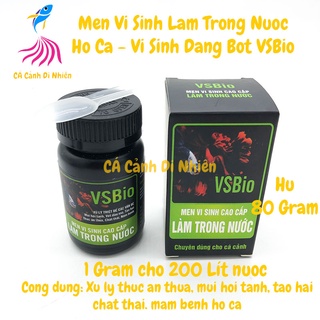 Men vi sinh VSBio 80 Gram - Vi Sinh dạng bột làm trong nước cho hồ cá