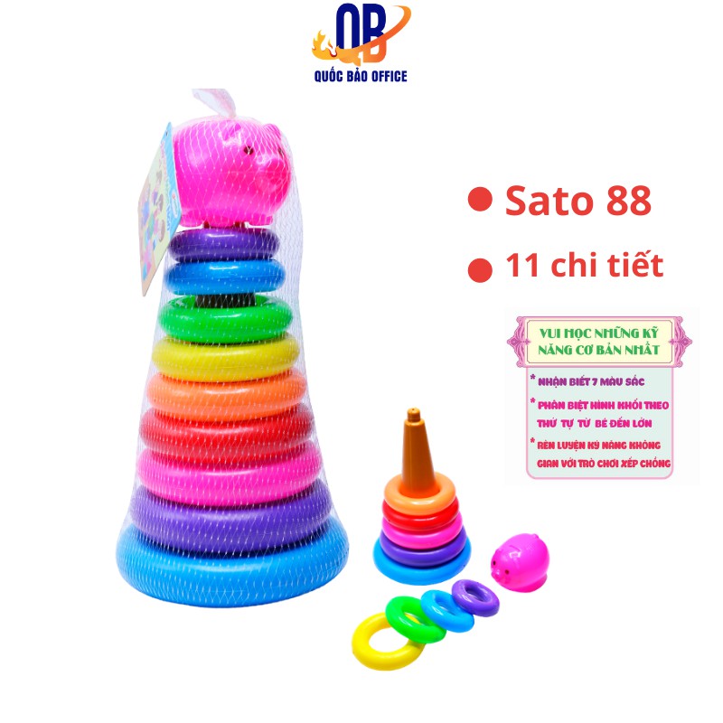 Đồ chơi mầm non - xếp vòng mẫu 3 - Sato 88
