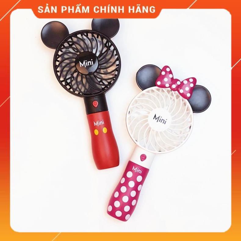 Quạt Sạc Usb Mini Cầm Tay Hình Chuột Mickey Minnie -dc4139