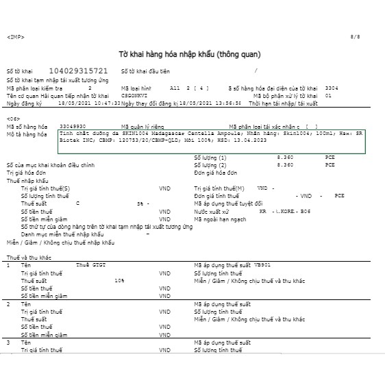 Tinh chất làm dịu da rau má Skin1004 Madagascar Centella Ampoule