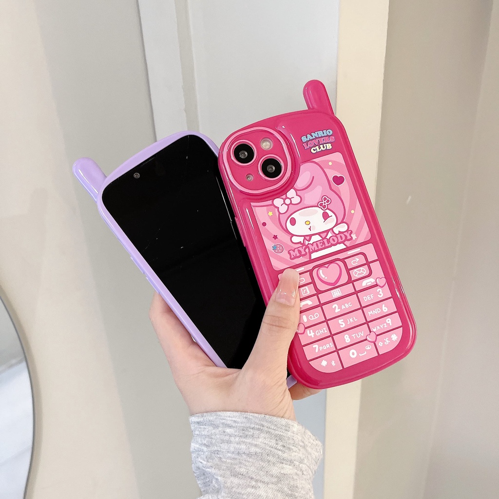 Ốp Điện Thoại Chống Sốc Họa Tiết Kuromi Melody Cho iPhone 14 / 13 / 12 / 11 / X