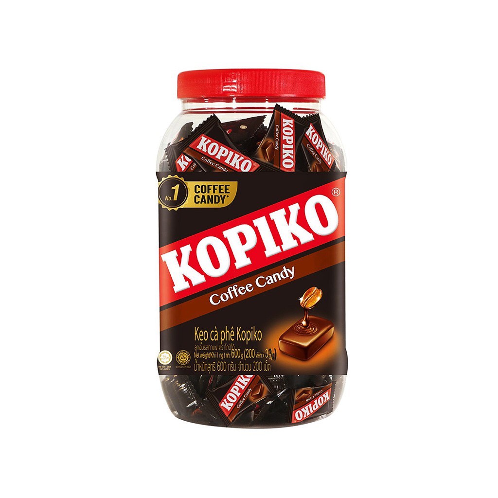 Kẹo Cà Phê Kopiko Coffee Candy (Hủ 600g)
