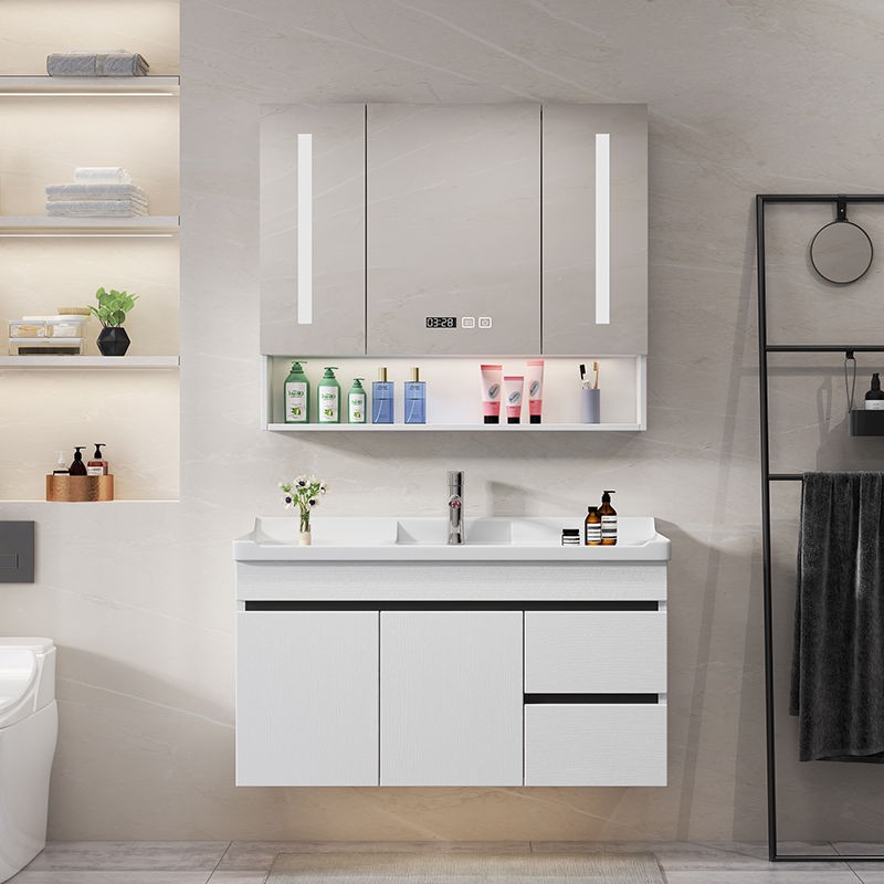 Căn hộ nhỏ hiện đại tối giản kết hợp tủ phòng tắm chậu rửa | BigBuy360 - bigbuy360.vn