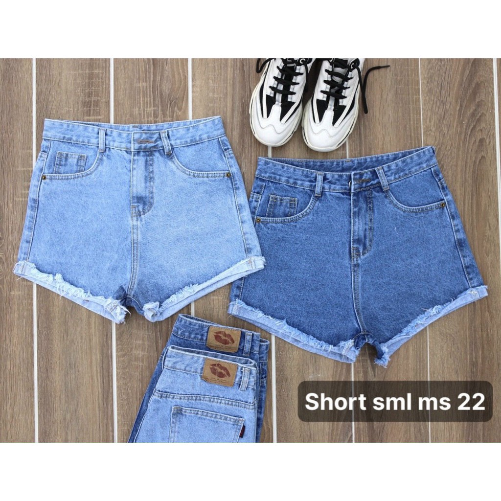 Quần sọt jean nữ mẫu trơn có size đại