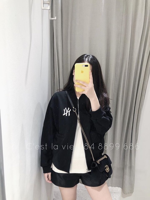 [Mã WASTMAY giảm 15% tối đa 30K đơn 150K] BÁN SỈ ÁO BOMBER ĐEN THÊU LOGO NY | BigBuy360 - bigbuy360.vn