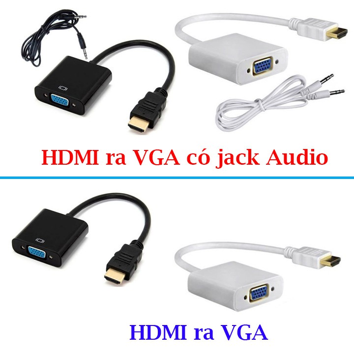 Cáp chuyển đổi HDMI sang VGA/ cáp HDMI sang VGA có Audio cao cấp dài 20cm hỗ trợ Full HD 1080P mới 100% VNET-HDVGA01