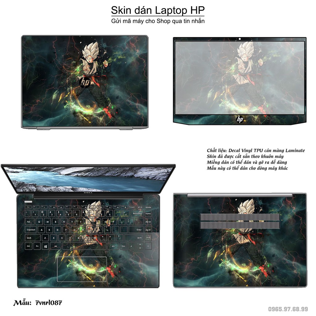 Skin dán Laptop HP in hình Dragon Ball (inbox mã máy cho Shop)