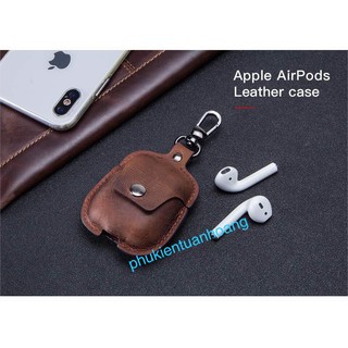 Bao da Airpod / Airpods Apple Classic Leather da thật
