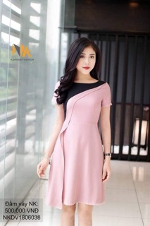 Đầm xoè A bèo thân phối