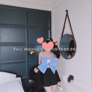 ÁO HAI DÂY NƠ KÈM HOA