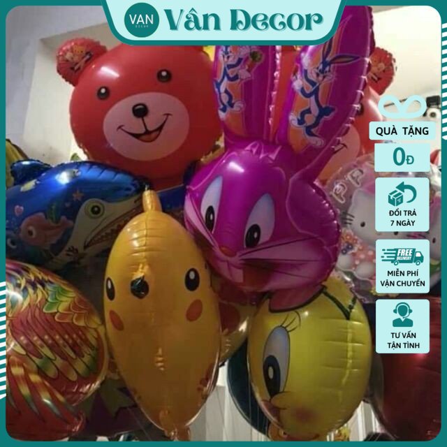 Bóng hình con vật , bóng bay hình thú có kèm que cầm trang trí sinh nhật, sự kiện mẫu giao ngẫu nhiên