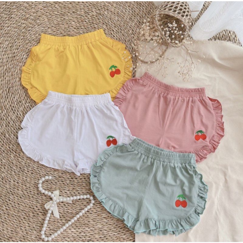 SÉT 4 QUẦN ĐÙI BÉ GÁI CHERRY SIÊU XINH