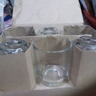 Bộ 6 cốc thuỷ tinh ngắn trơn