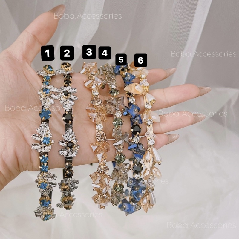 Bờm Pha Lê Đính Đá Cao Cấp