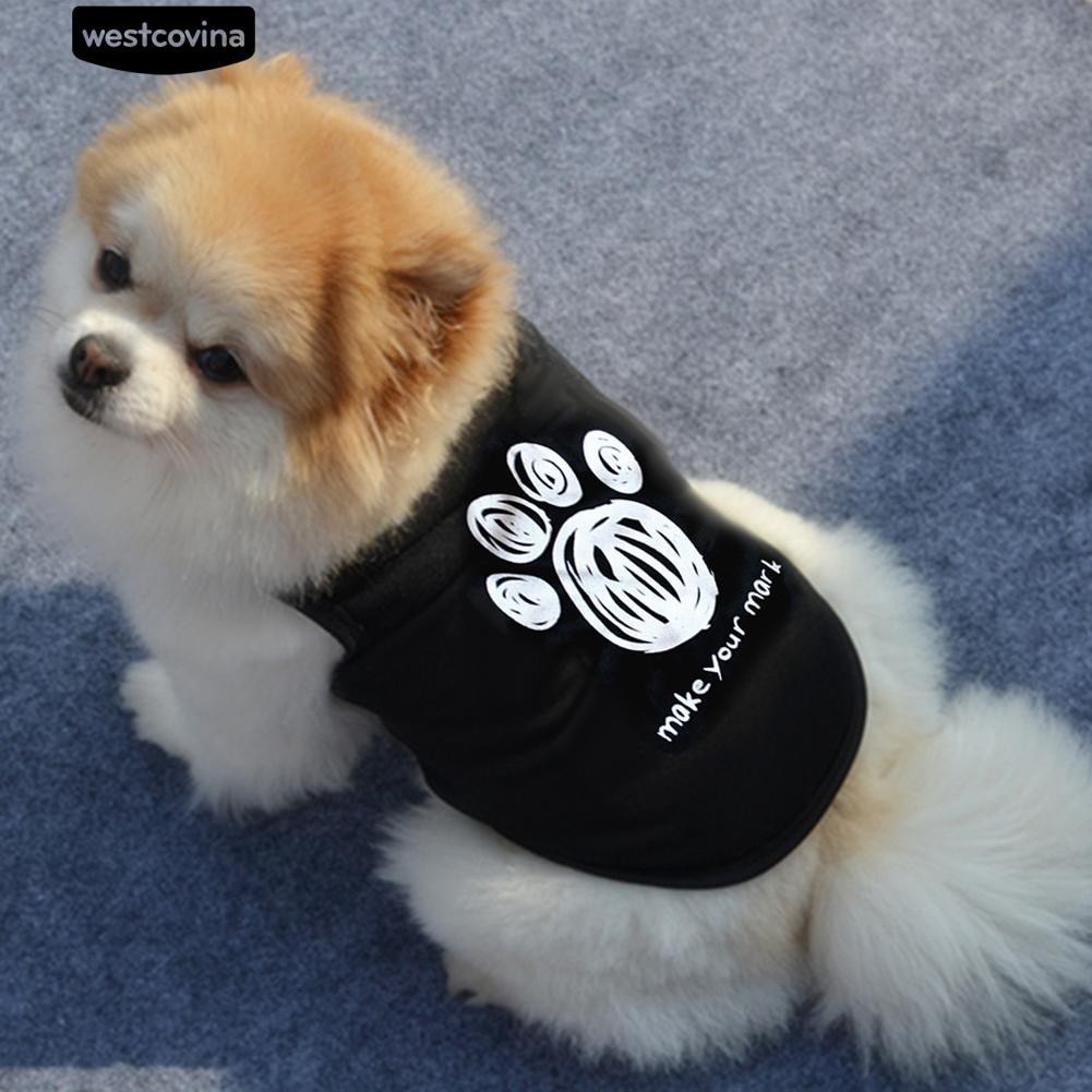 Áo Thun In Dấu Chân Cho Thú Cưng