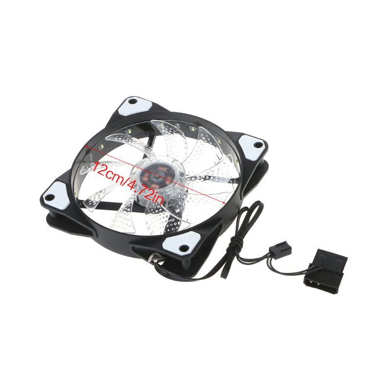 3-Pin/4-Pin 120mm PWM PC Computer Case CPU Cooler Cooling Fan with LED Light NEW