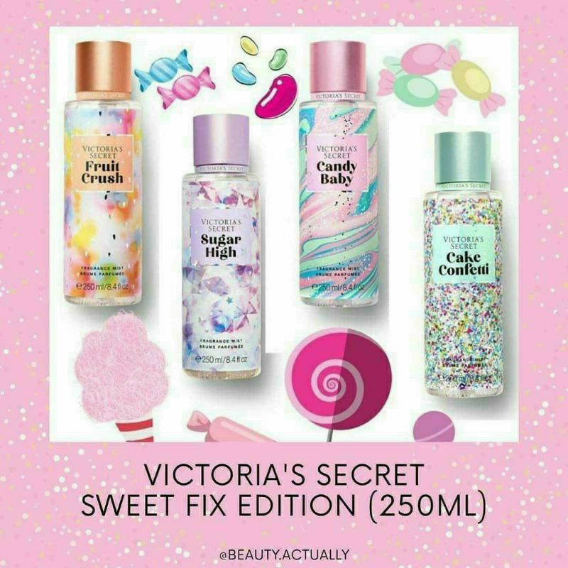 Xịt thơm toàn thân Victoria's Secret  Candy, Cake, Sugar thơm lâu, giữ mùi hàng Trung