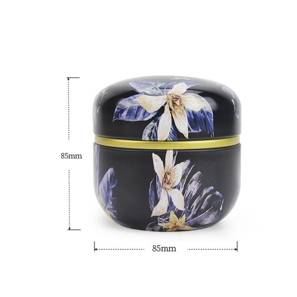 Hộp Thiếc Tròn Mini Đựng Bánh Kẹo In Hoa Kiểu Nhật Bản