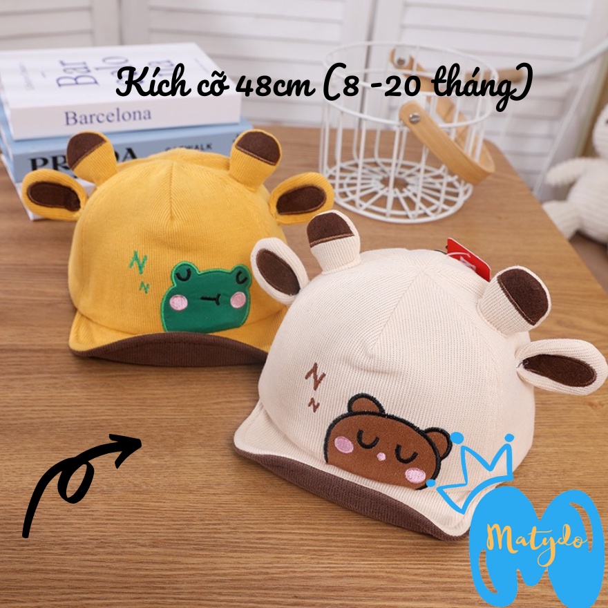 Mũ cho bé gái bé trai MATYDO nón lưỡi trai hình động vật đáng yêu phụ kiện trẻ em