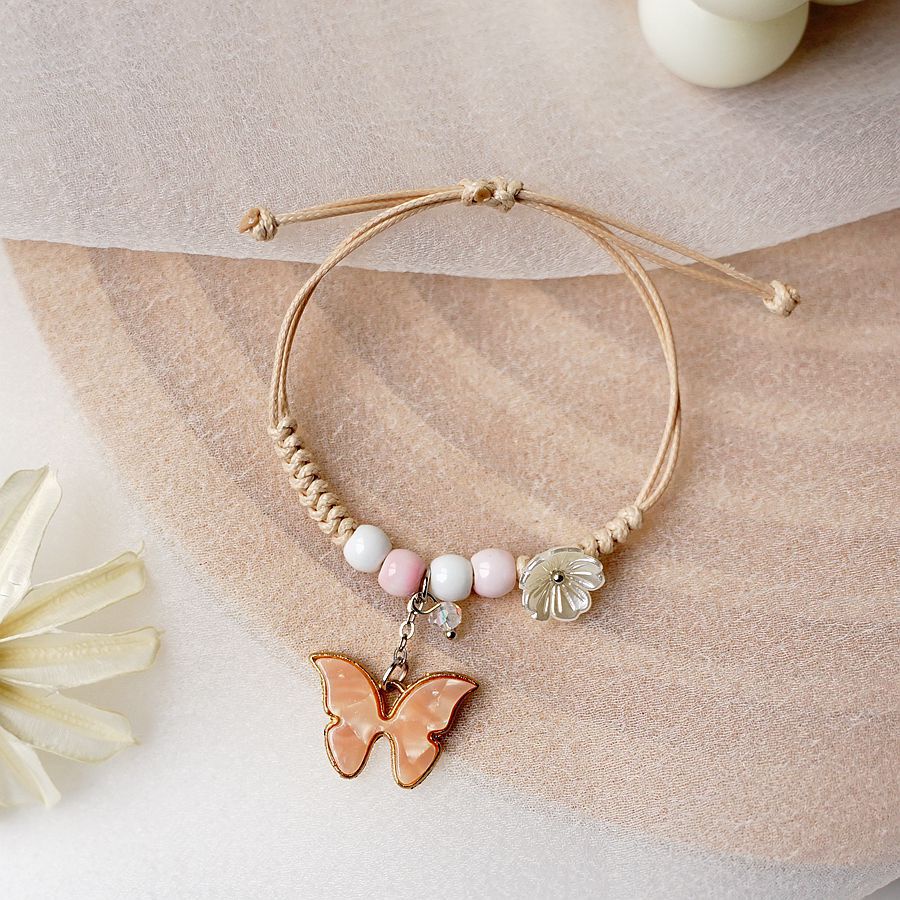 Vòng Tay Đính Hạt Ngọc Trai/ Bông Hoa/ Bươm Bướm/ Bông Hoa/ Vỏ Sò Độc Đáo Thời Trang Hàn Quốc Cho Nữ