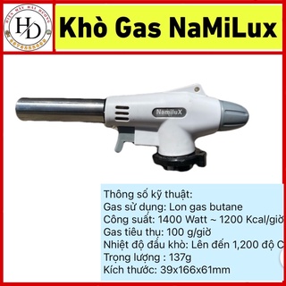 Khò ga mini Namilux.Đèn khò ga chính hãng.Cây khò ga.