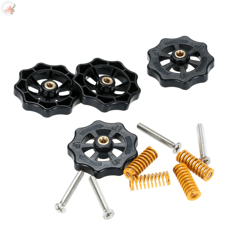 Aibecy 4pcs Upgraded Hand Twist Leveling Nut Diameter 40mm + 4pcs Heated Bed Compression Mould Die Springs + 4pcs M4x30mm Screws Compatible with Anet A8 ET4PRO ET5 Creality Ender-3 3D Printer