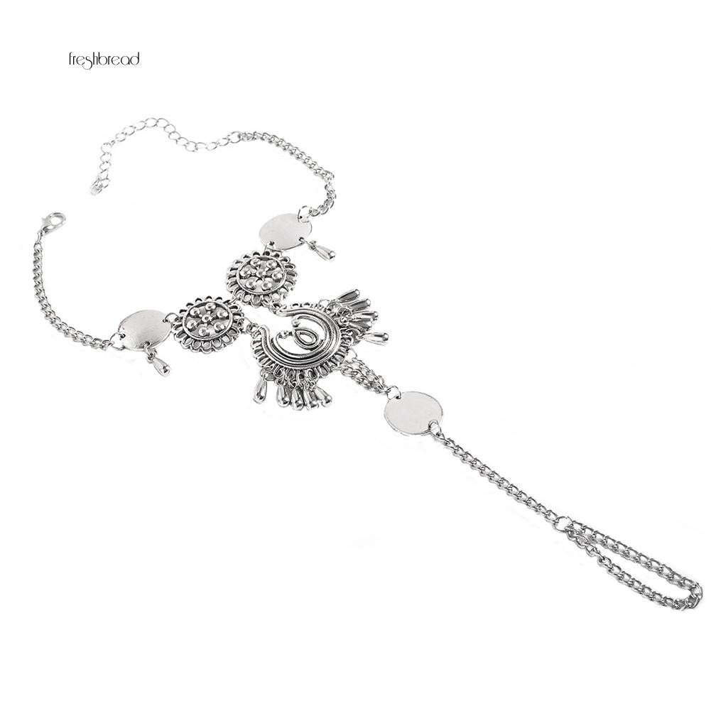 Lắc chân xỏ ngón mặt đồng xu phong cách vintage | BigBuy360 - bigbuy360.vn