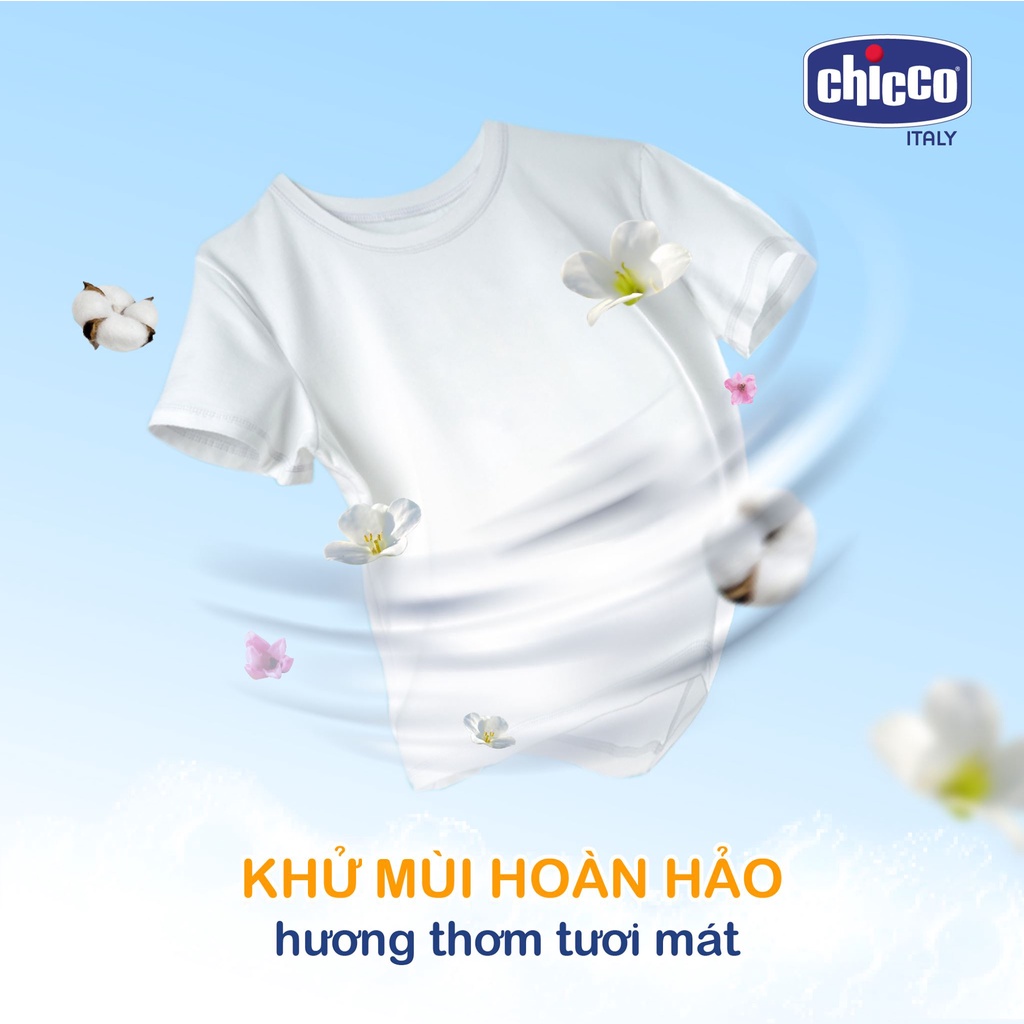 NƯỚC GIẶT, XẢ CHICCO 0M+ KHÁNG KHUẨN CHO DA NHẠY CẢM  CHO BÉ