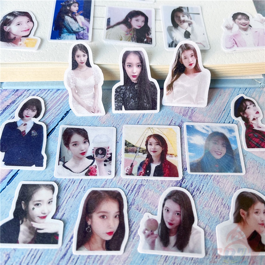 ★★★ Iu Lee Ji Eun Q-3 ♪ Sticker Trang Trí Nhật Ký Xinh Xắn Chất Lượng ★★★ Set 40 Sticker Dán Trang Trí Album DIY