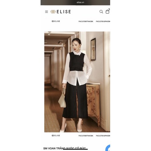 Thanh lý set đồ sơ mi kèm quây ngoài nguyên tag Elise