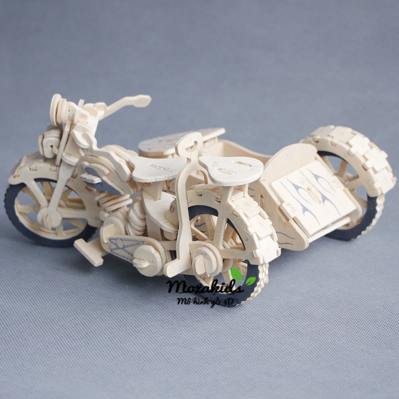Đồ chơi lắp ráp gỗ 3D Mô hình Xe mô tô