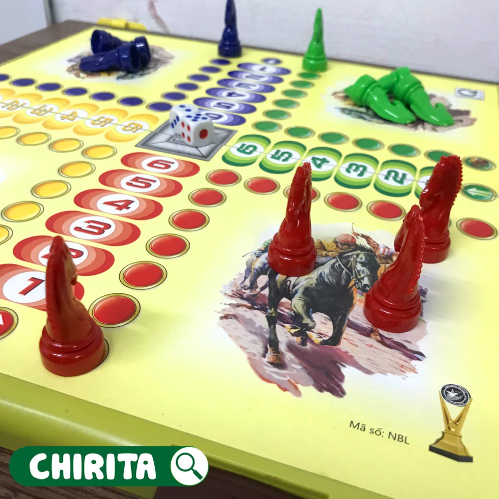 (GIÁ SỈ) Bộ Cờ Cá Ngựa TRUNG LÊ - Bàn Nhựa Cao Cấp, Giá Rẻ, Boardgame - Đồ Chơi Trẻ Em CHIRITA