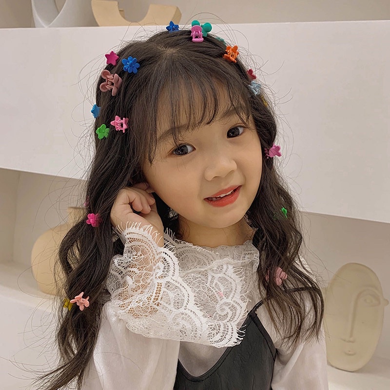 [Loại 1 - y hình] Set 50c Kẹp Tóc Càng Cua mini cho bé