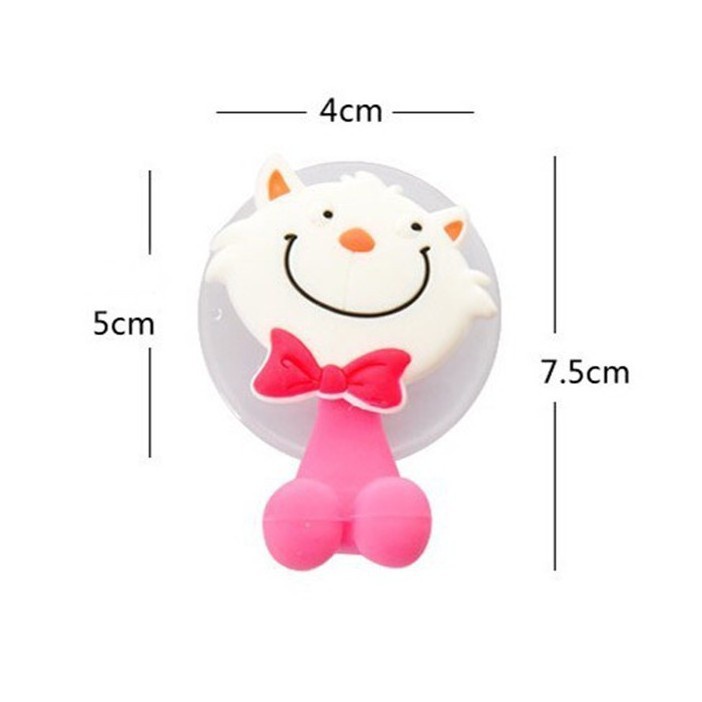 Móc Kẹp Bàn Chải Dánh Răng SG11 Hình Thú dán tường Siêu Cưng, móc hít dán kính kẹp bàn chải nhiều hình xinh xắn