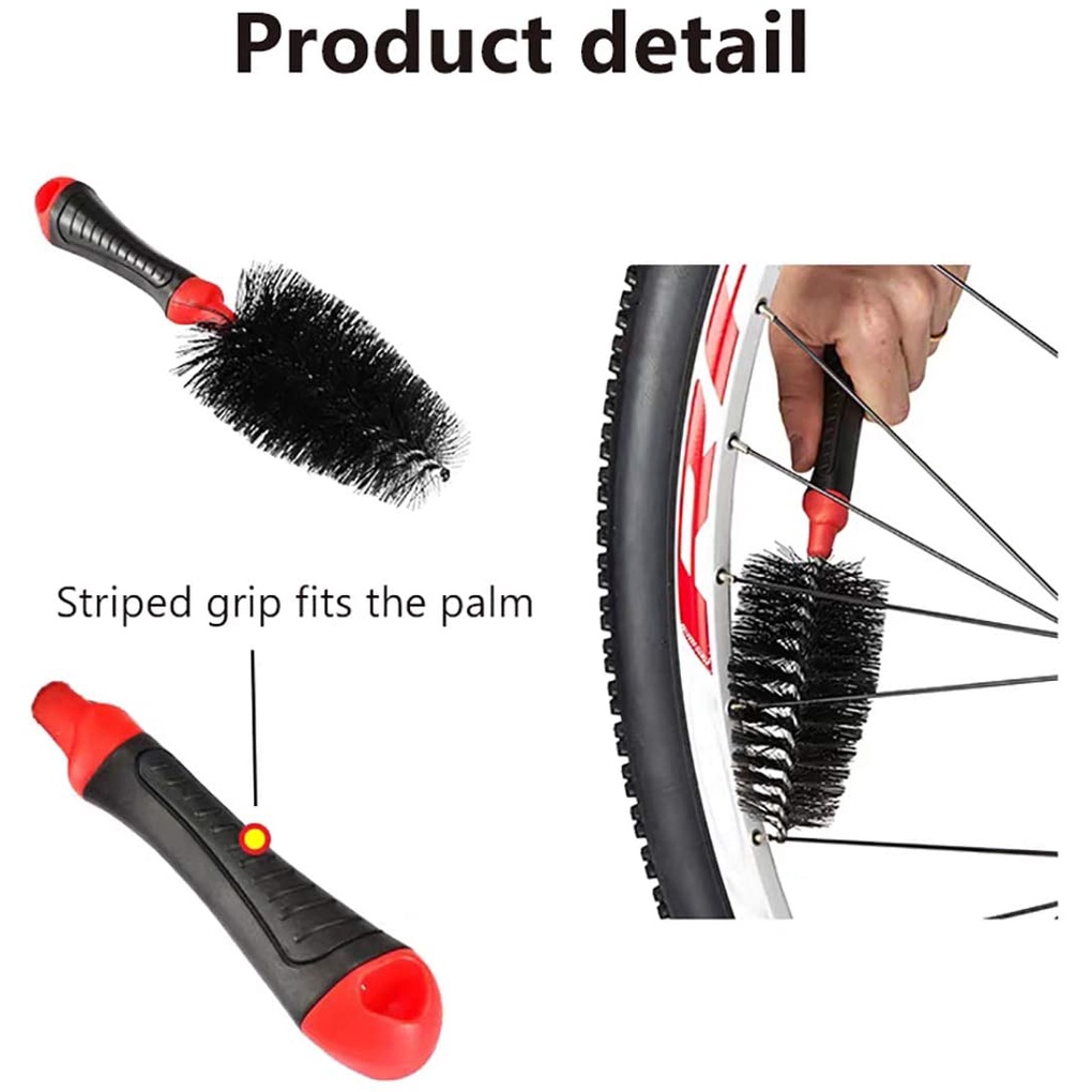 Bộ 3 Bàn Chải Vệ Sinh Xích Xe Đạp Bằng Nhựa Có Tay Cầm Chống Trượt Tiện Dụng Jp1