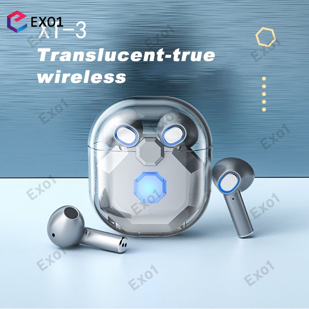 XT3 Tai Nghe Không Dây Trong Suốt Tai Nghe Bluetooth Tai Nghe Không Dây TWS 5.0 Tai Nghe với Microphone Tai Nghe [EXO]