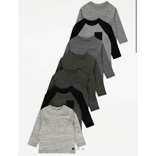 Sét 7 áo cotton Geogre dài tay sale