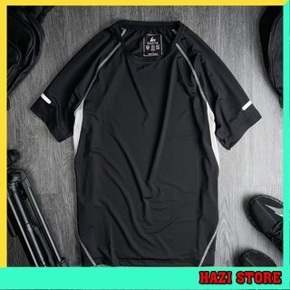 Áo thun nam cổ tròn phong cách thể thao thời trang AT05 màu đen