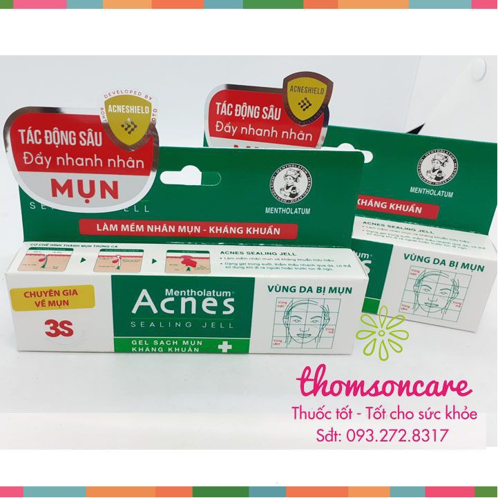 Kem ngừa mụn Acnes Sealing Gel tuýp 18g, giảm mụn đầu đen, mụn cám, mụn bọc cho cả nam và nữ