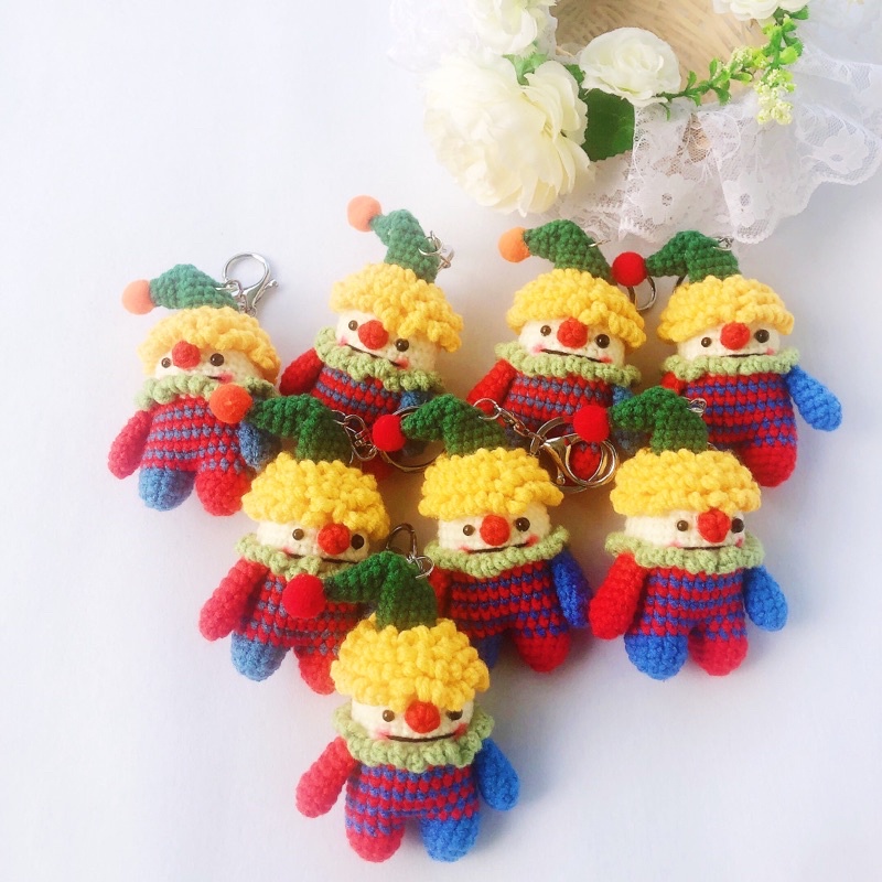 Móc Khoá Chú Hề Len Dùng Làm Trang Trí, Quà Tặng