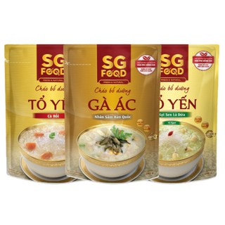 combo cháo bổ dưỡng 240g ( 3 gói hạt sen, cá hồi, gà ác)