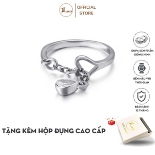Nhẫn bạc 925 thiết kế hình giọt nước đính đá thời trang cho nữ ANTA Jewelry - ATJ3461